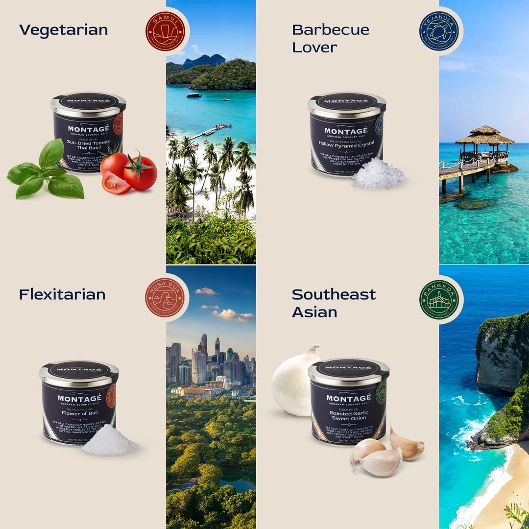 Experience the simple joy of Montage - MONTAGÉ Andaman Gourmet Salt - EAP Trading LLC
