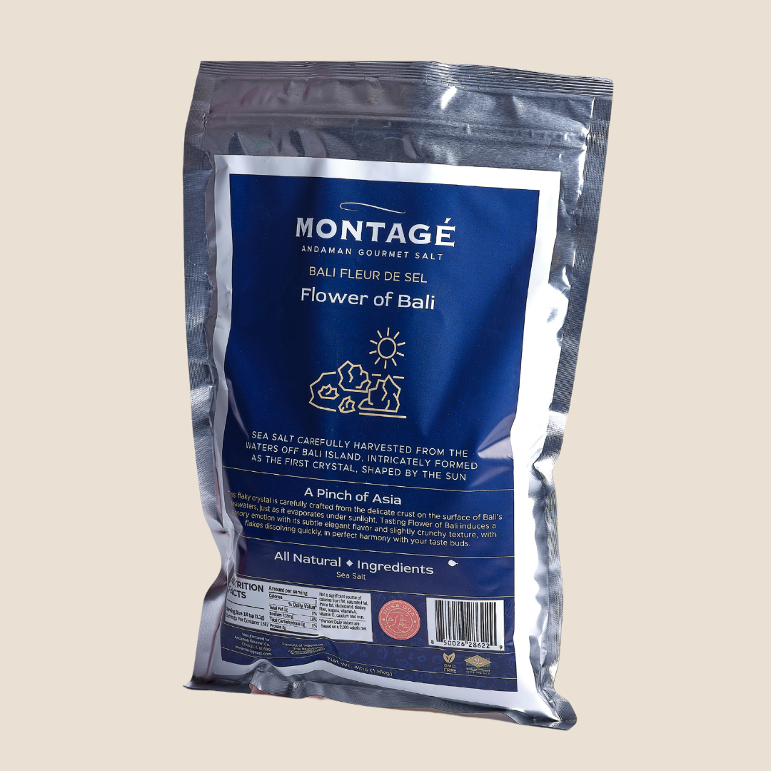 Fleur de sel in a wholesale aluminum bag