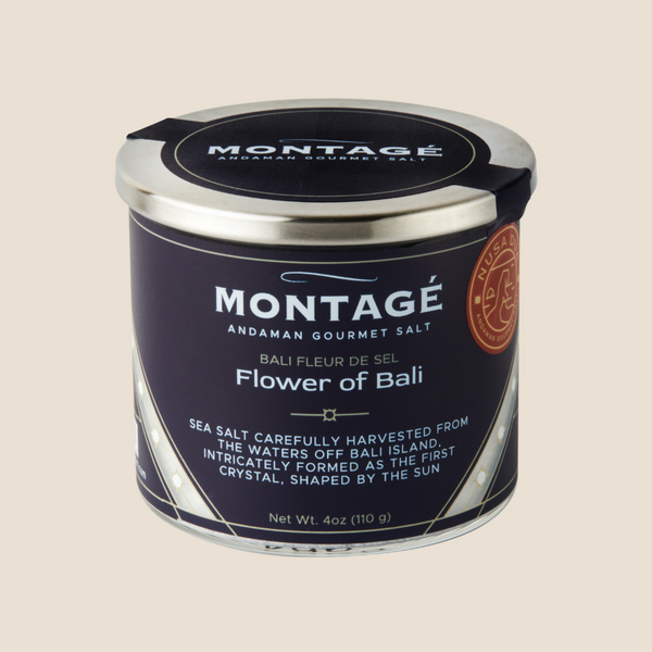 Unrefined Sea Salt Fleur de Sel in a glass jar