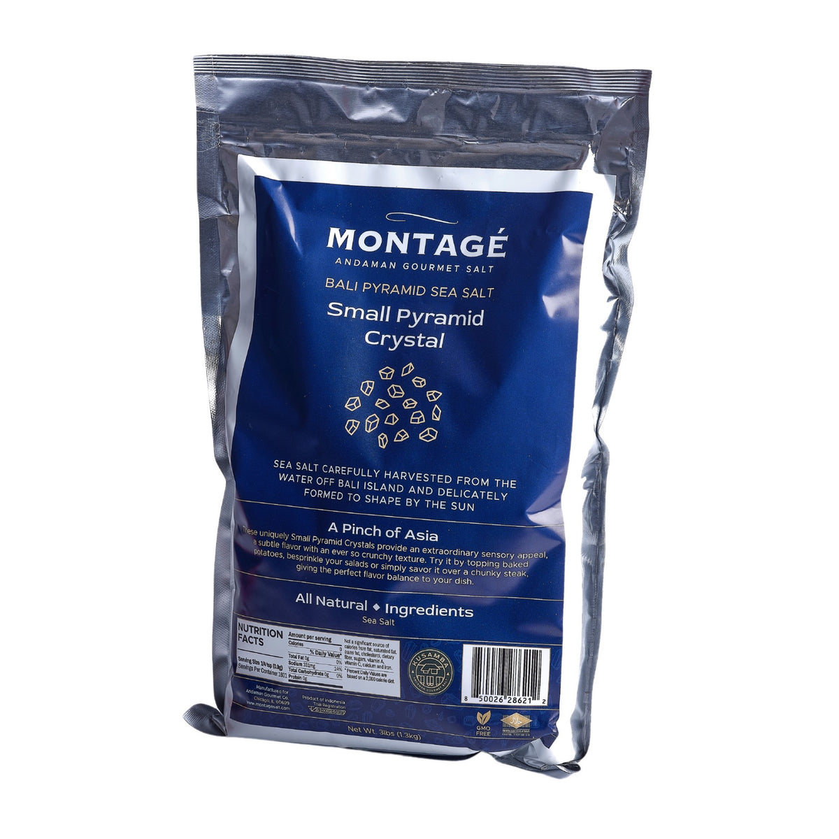 Montagé Kusamba small pyramid sea salt 3lb Chef's Bag for restaurants