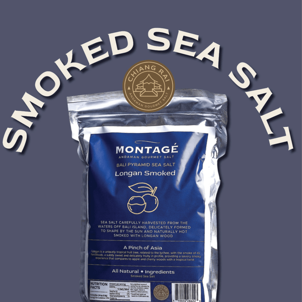 Smoked Sea Salt Pyramids| Longan Smoked | Plating Up | 3lbs Aluminum Foil Bag - MONTAGÉ Andaman Gourmet Salt - EAP Trading LLC