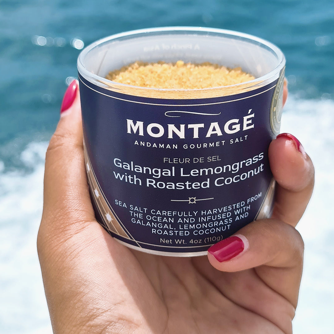 Montagé Fleur de Sel Galangal Lemongrass with Roasted Coconut in the Andaman Sea