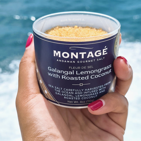 Montagé Fleur de Sel Galangal Lemongrass with Roasted Coconut in the Andaman Sea