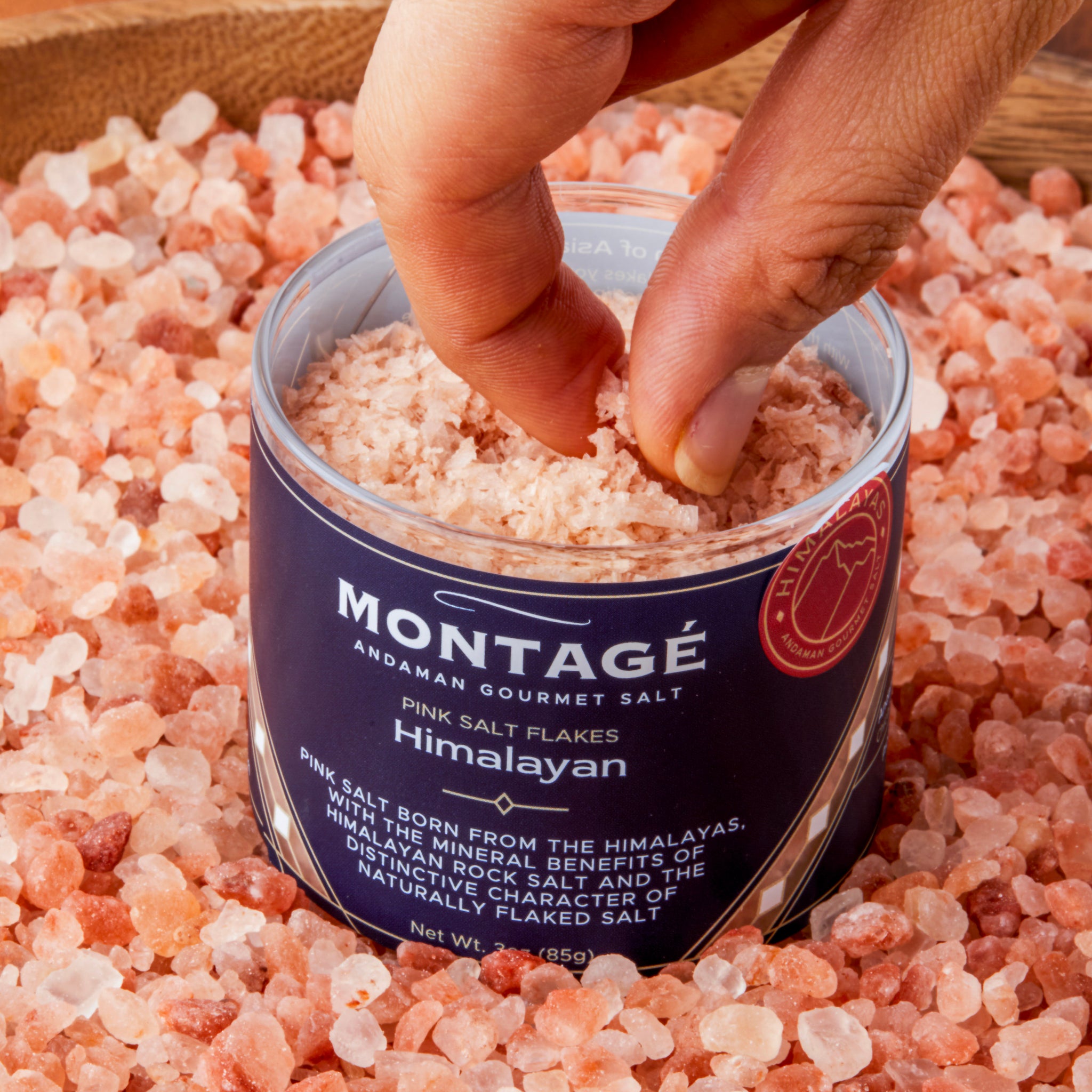 A Pinch of Montagé Pink Salt Flakes