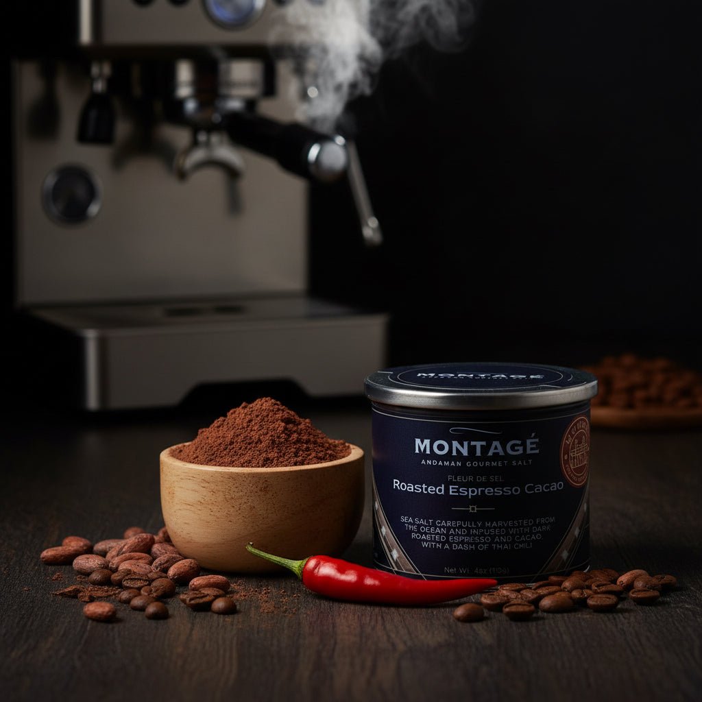 Espresso Cacao Sea Salt | Coffee & Chocolate Finishing Salt | Montagé Mumbai - MONTAGÉ Andaman Gourmet Salt - EAP Trading LLC