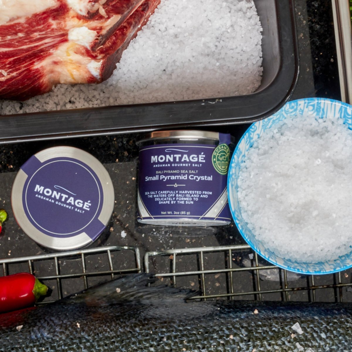 Pyramid Sea Salt | Balinese Artisan Finishing Salt | Montagé Kusamba - MONTAGÉ Andaman Gourmet Salt - EAP Trading LLC