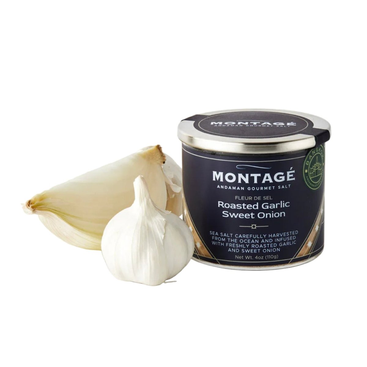 Roasted Garlic & Onion Sea Salt | Savory Finishing Salt | Montagé Bangkok - MONTAGÉ Andaman Gourmet Salt - EAP Trading LLC